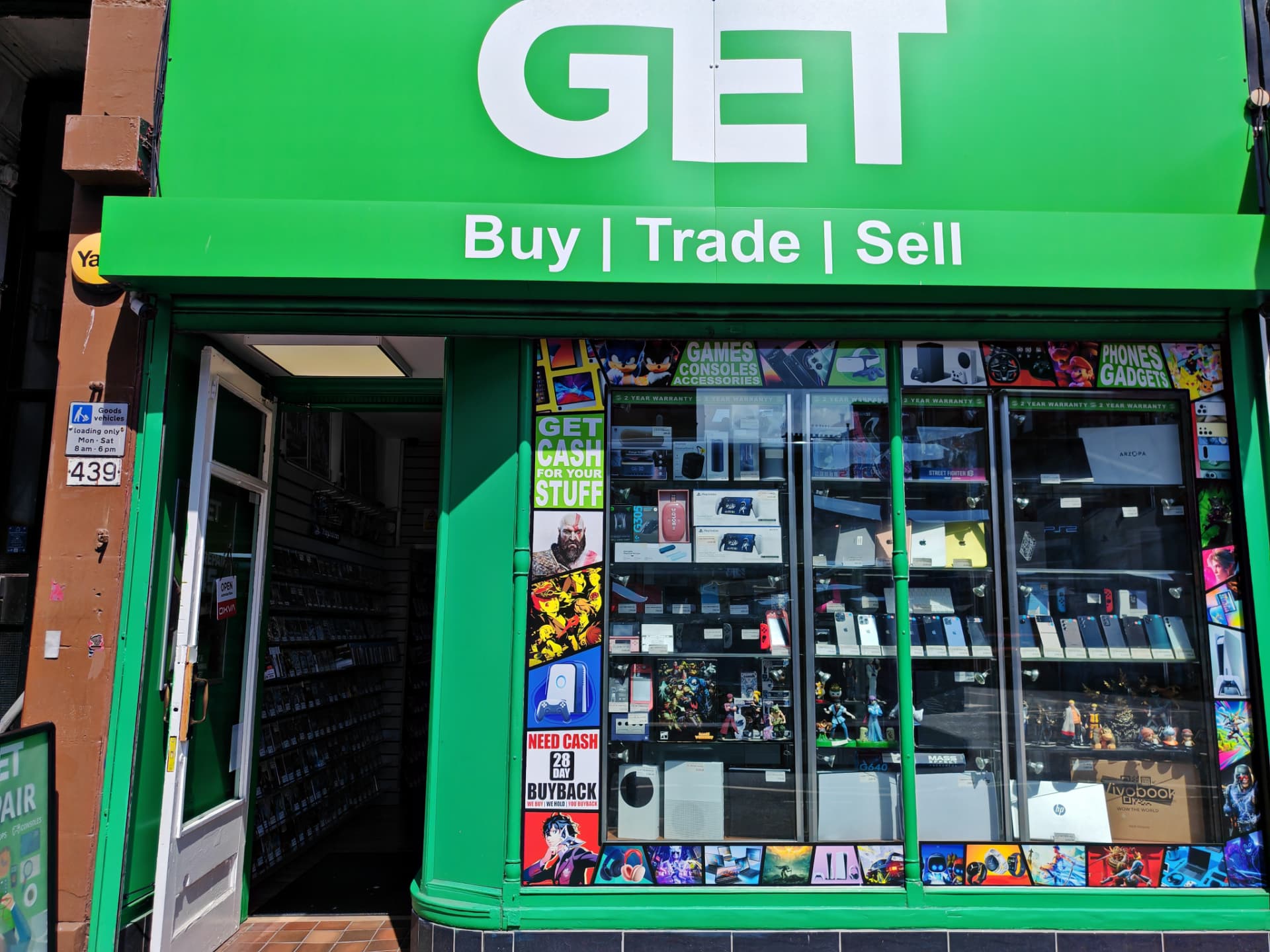 GET Repairs shop front at 439 Duke Street, Parkhead, Glasgow — Buy, Trade, Sell